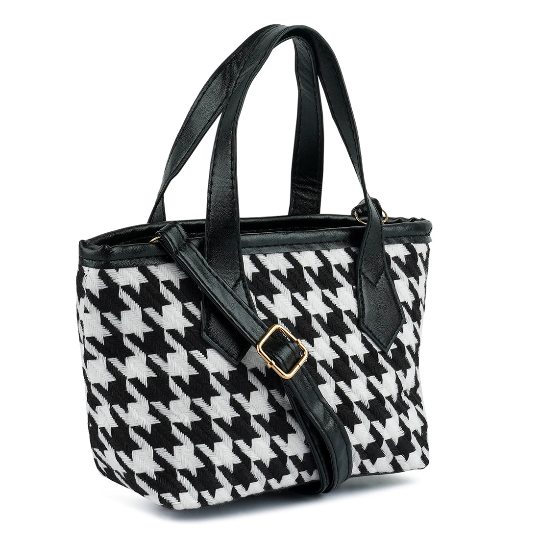 Houndstooth Pattern Handbag