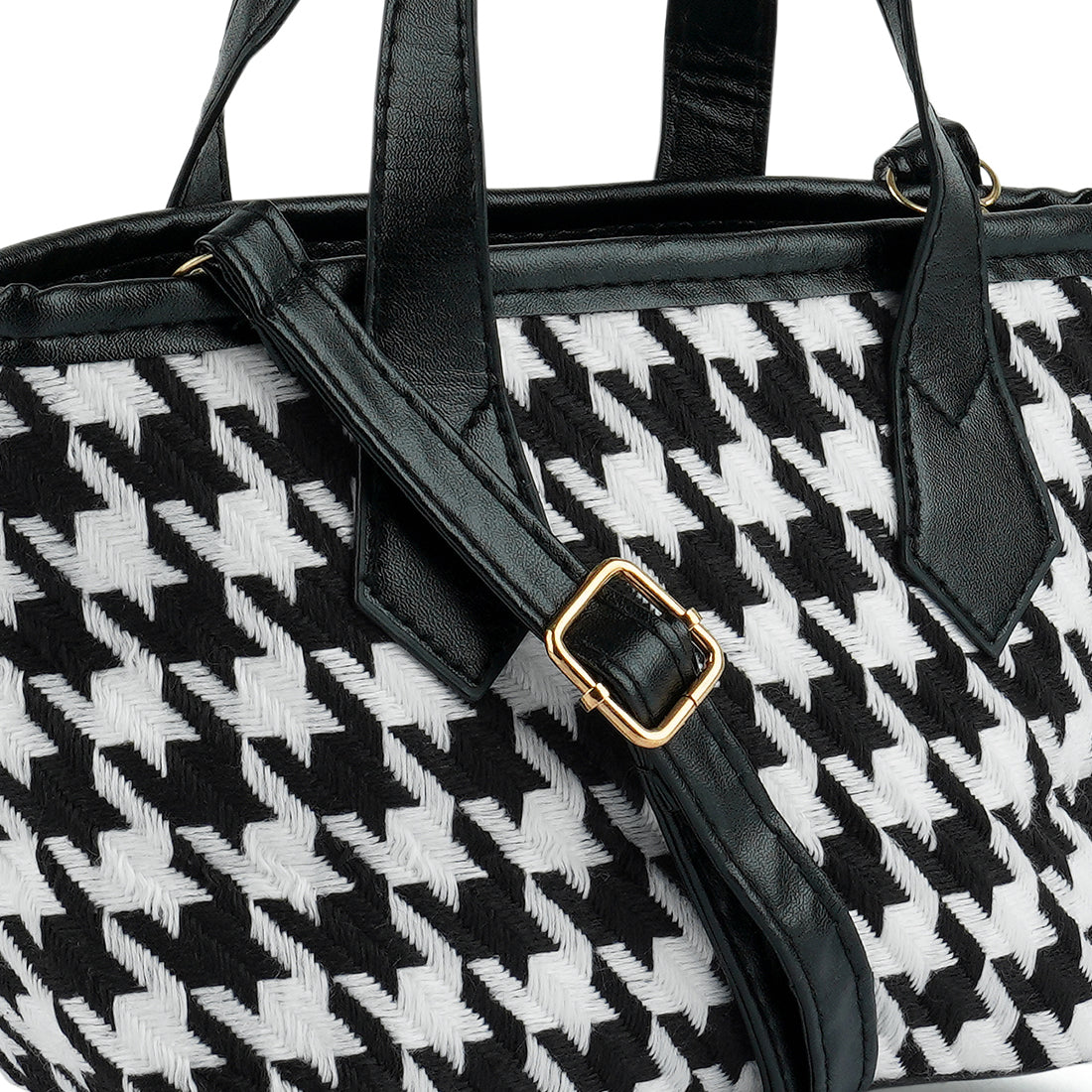 Houndstooth Pattern Handbag