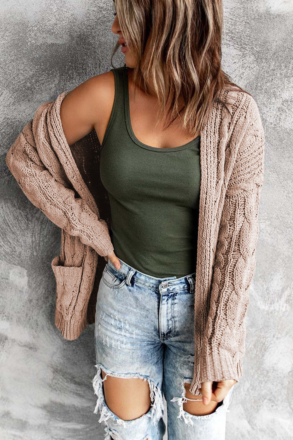 Drop-shoulder Knitted Sweater
