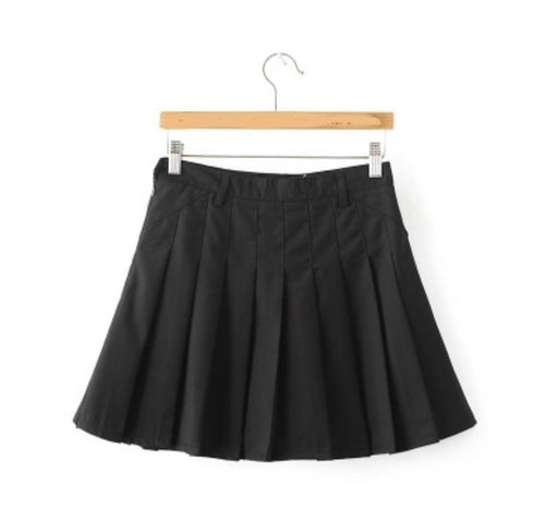 Preppy Women Sexy Pleat Skirts Jupe