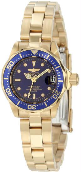 Invicta 8944 Womens Pro Diver Gold Tone Stainless Steel Case and Brace